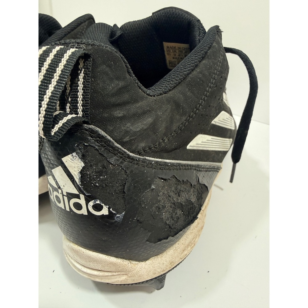 Adidas Lightning Football Cleats Mens 12.5 Black Silver Fair G65940 Mid Top - Picture 7 of 8